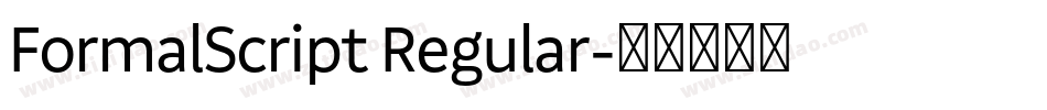 FormalScript Regular字体转换